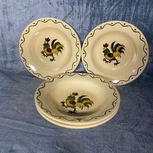 Set of 4 Metlox Poppytrail salad bowl California Provincial dinnerware. Glazed